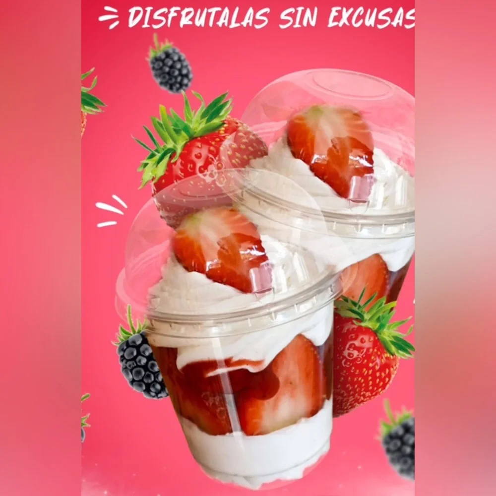 Strawberry and Cream Party Cups